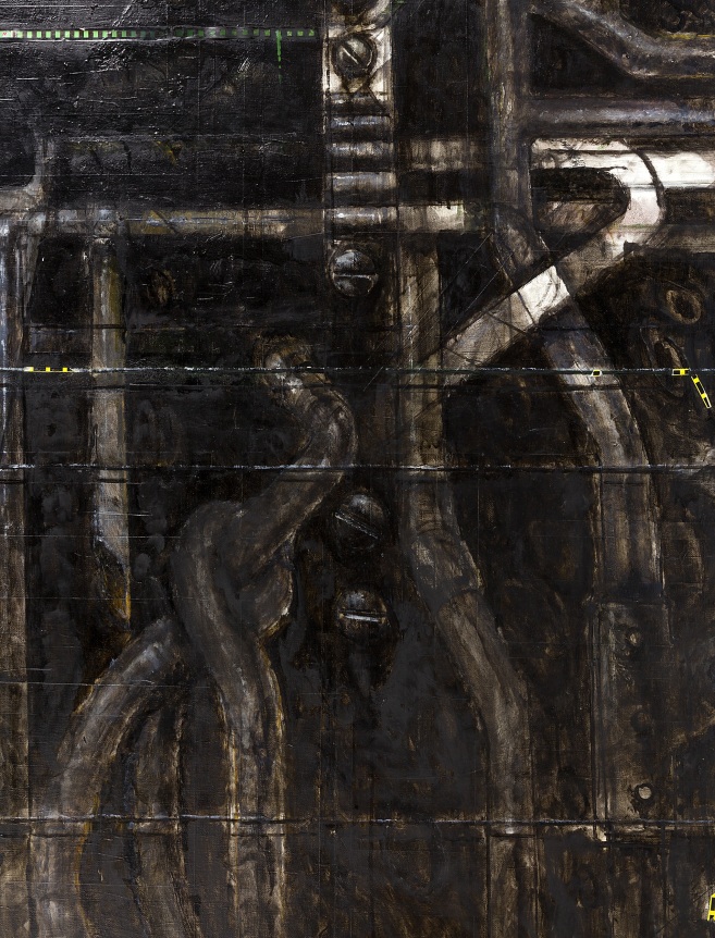 Nick de Angelis "Untitled" Oil on Board Painting, Close Up 5