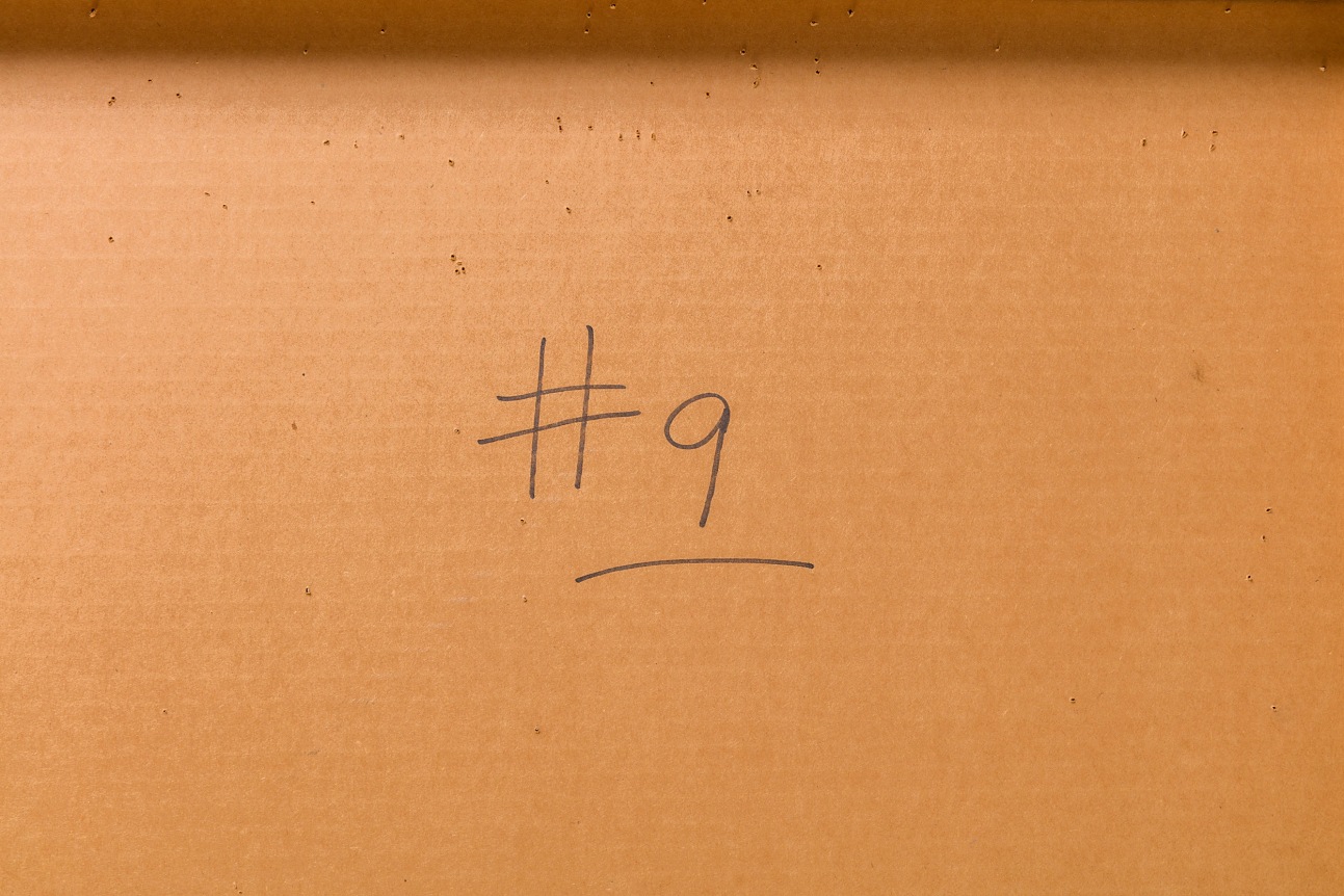 Nick de Angelis &quot;Untitled&quot; Oil on Board Painting, Close Up of Back