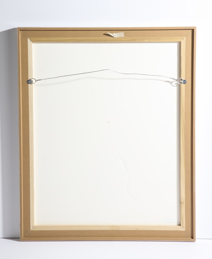 Adja Yunkers Lithograph "Shant D'un Oiseau Solitaire" 50/50, Back of Canvas