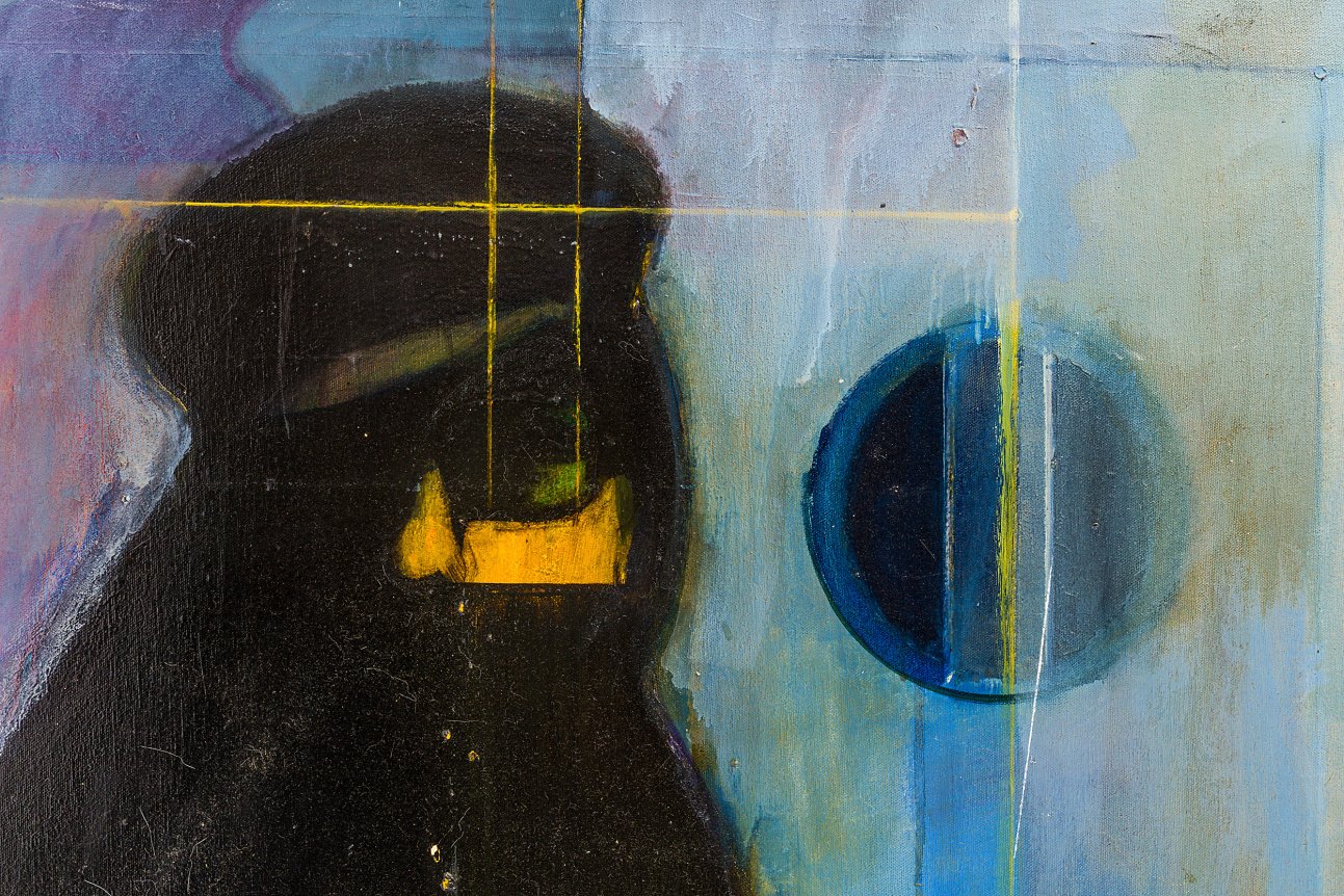 Nick de Angelis "Untitled" Oil on Board Painting, Close Up 3