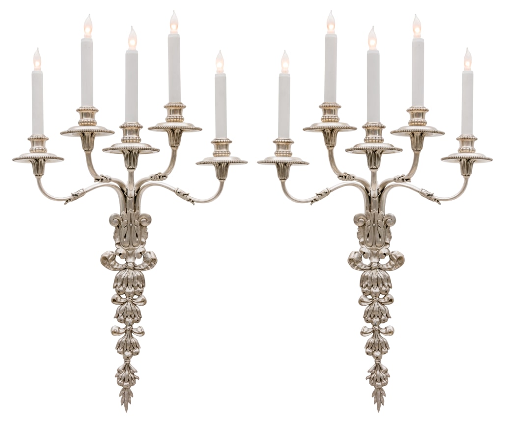 Neoclassical Revival Sconces by E. F. Caldwell