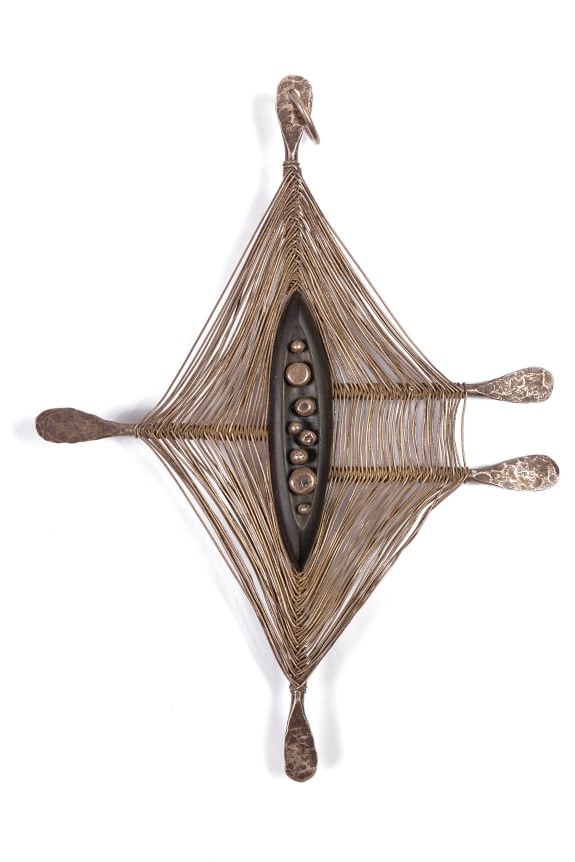 Harry Bertoia Hand-Forged Silver Pendant