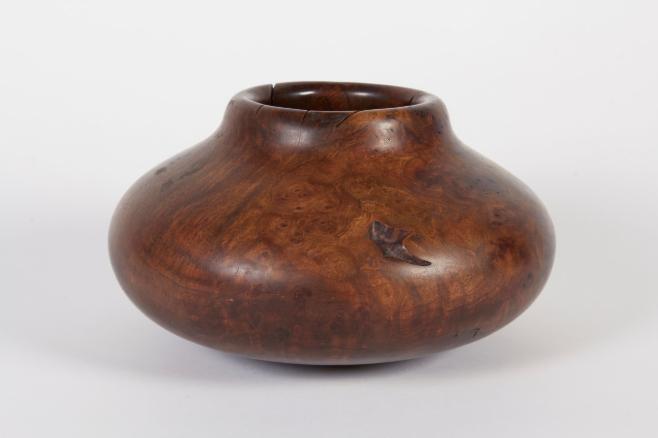 Melvin Lindquist Walnut Root Burl Vase
