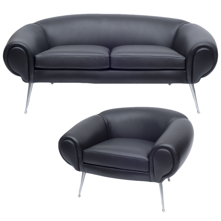 Leather Lounge Chair by Illum Wikkels&oslash;