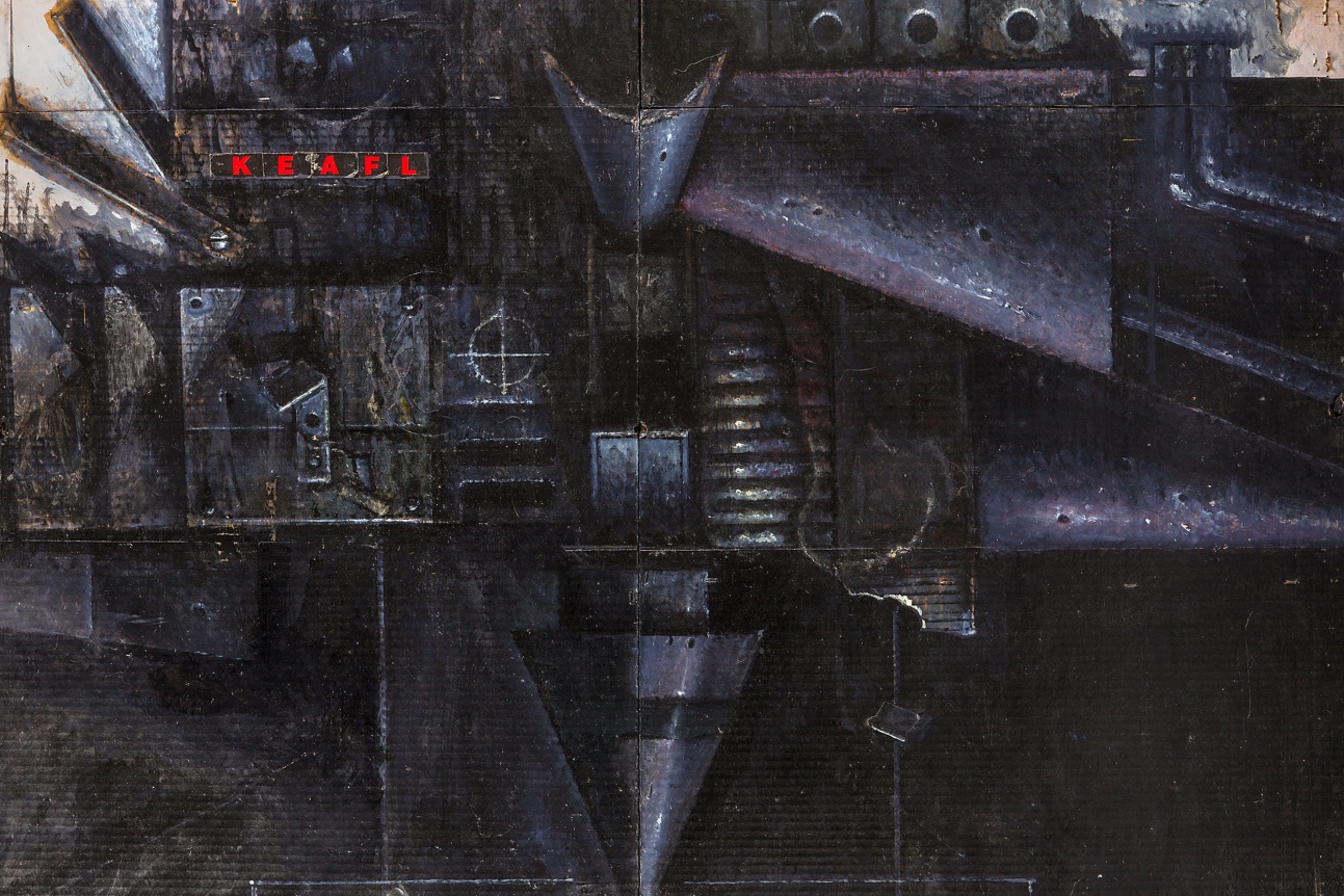 Nick de Angelis &quot;Untitled&quot; Oil on Board Painting, Close Up 2