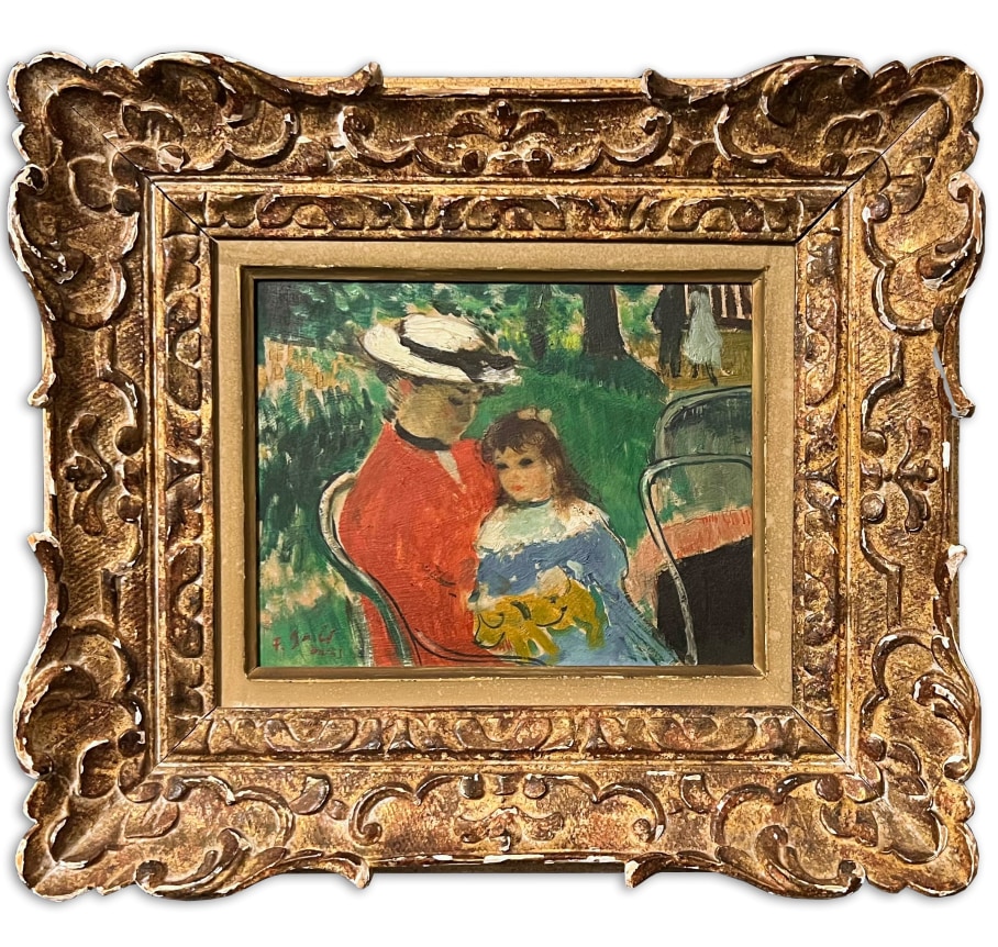 Fran&ccedil;ois Gall, Eug&eacute;nie et Marie-Lize enfants dans un parc, c. 1948-49