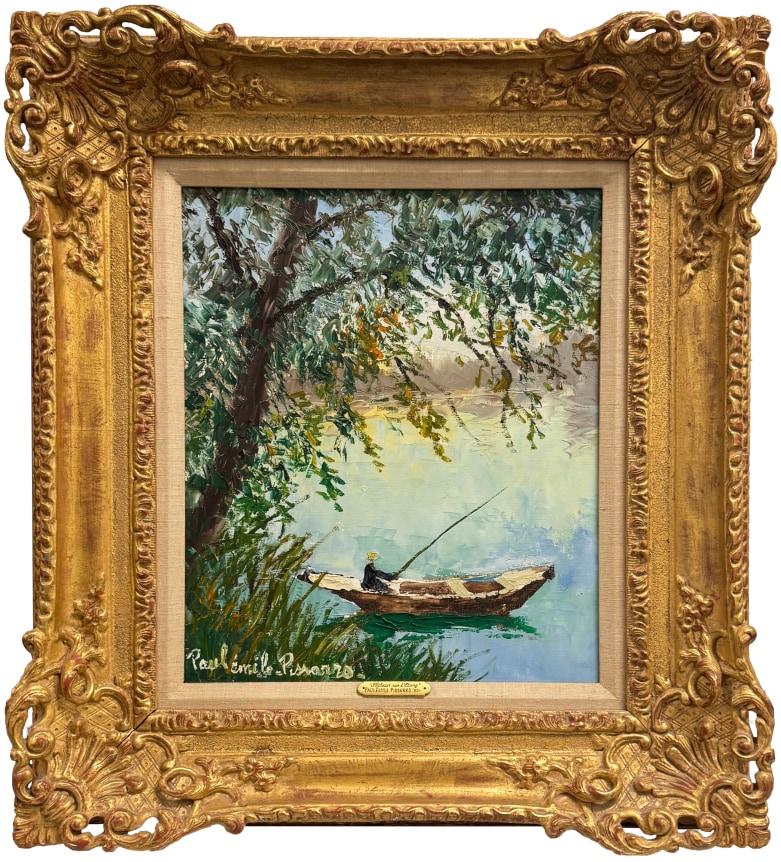 Paul-Emile Pissarro, French Pecheur sur l&rsquo;etang (Fisherman on the Pond), n.d.