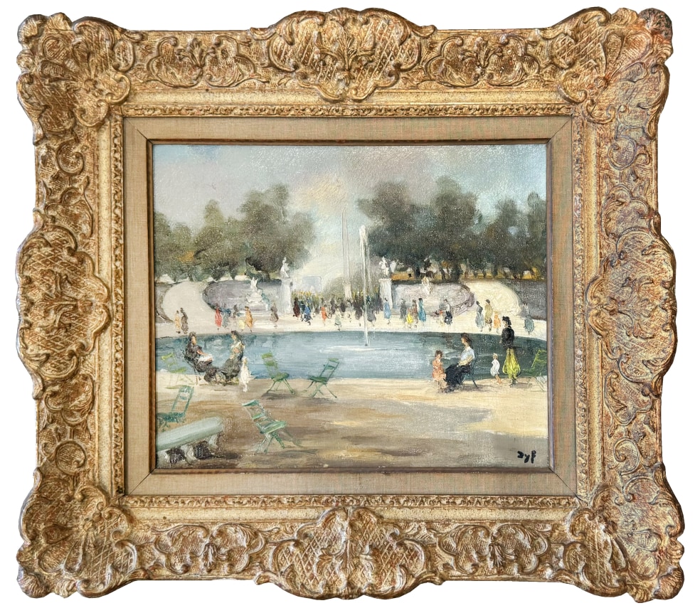 Marcel Dyf, Tuileries' Garden, facing Place de la Concorde, Paris, c. 1950