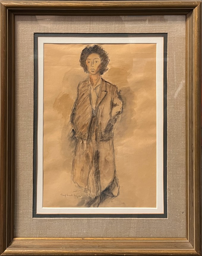 Raphael Soyer Russian-born American (1899-1987) Woman with Brown Skirt and Jacket, n.d.