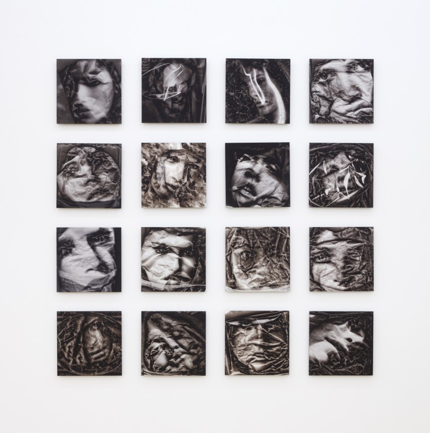 Chris Marker Crush-Art, 2003-2008 Set of 16 black and white photographs mounted on black Sintra 15 3/4 x 15 3/4 inches (40 x 40 cm) each Edition of 3