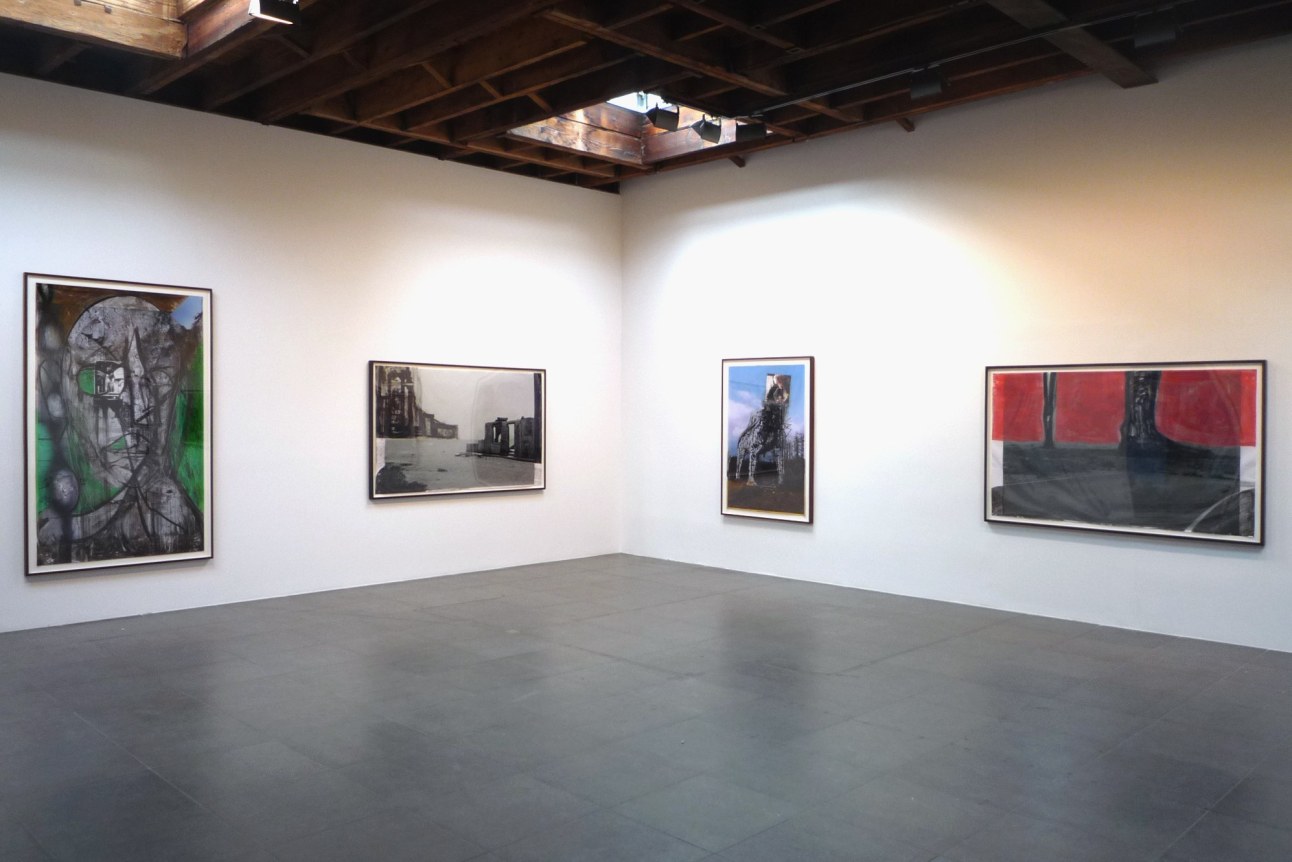 Installation view of Huma Bhabha, Drawings, 2010 at Peter Blum Chelsea.