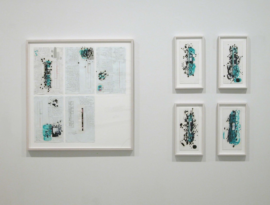 Installation view of David Reed, Works on Paper, 2010 at Peter Blum SoHo.