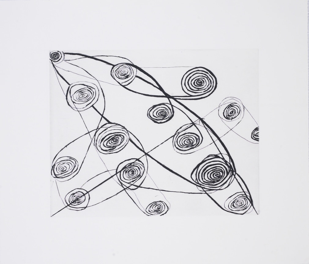 Untitled drypoint 19 x 22 inches (49 x 56 cm)