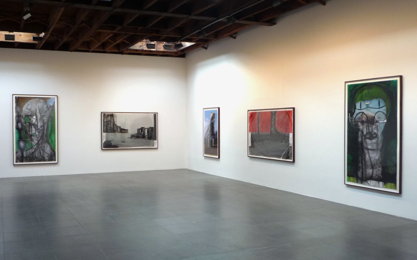 Installation view of Huma Bhabha, Drawings, 2010 at Peter Blum Chelsea.