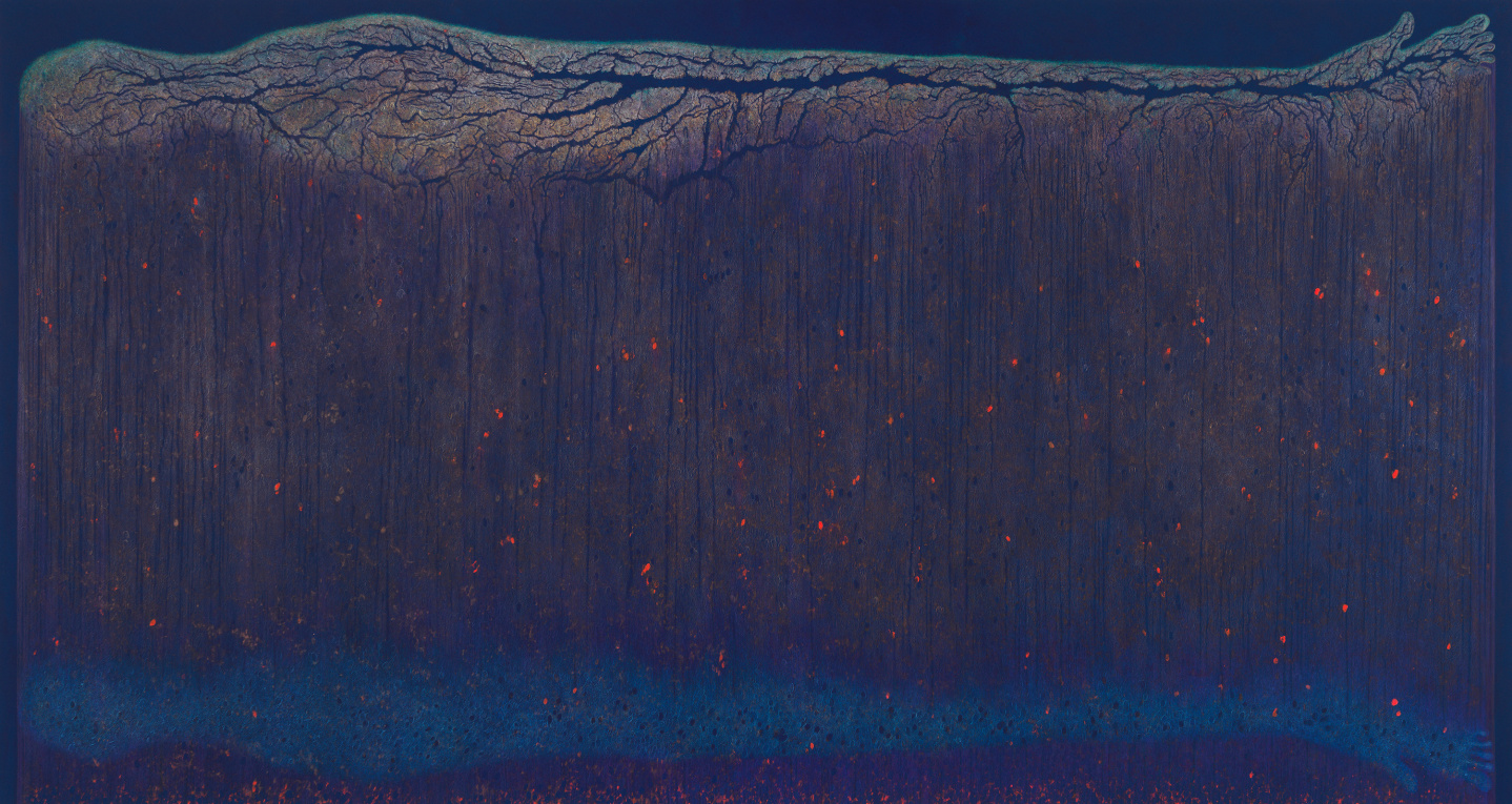 Death, 2017 colored pencil, acrylic on canvas