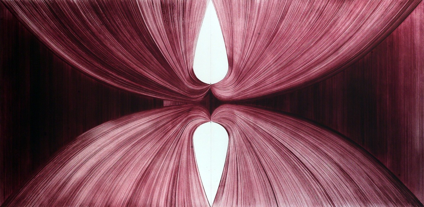 Untitled etching from drypoint engraving on copper plate