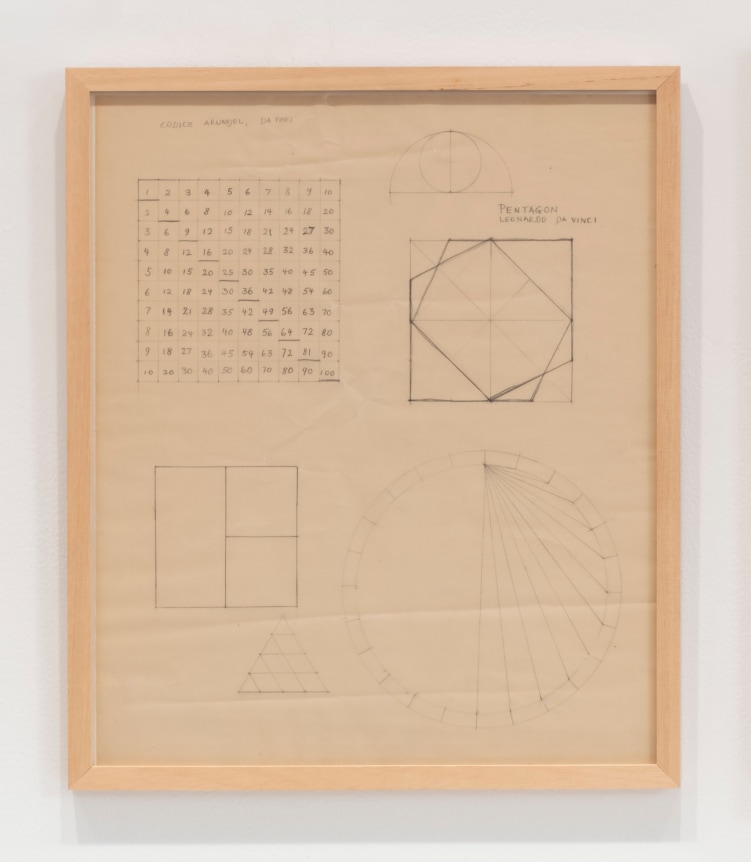 This is an undated work on paper made by Ruth Vollmer titled: Codice Arundel, Da Vinci.