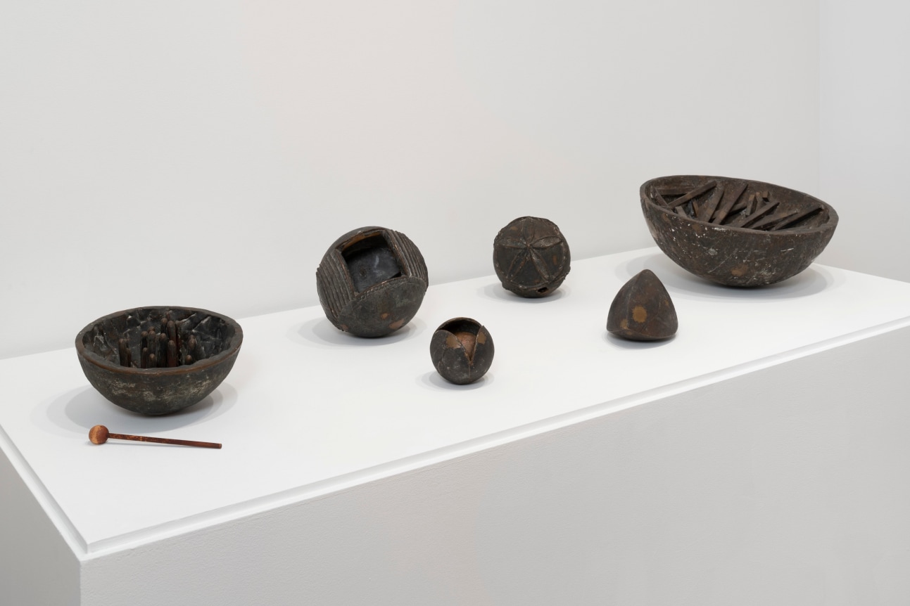 This is an image of an installation view of works by Ruth Vollmer at Tilton Gallery in 2025.