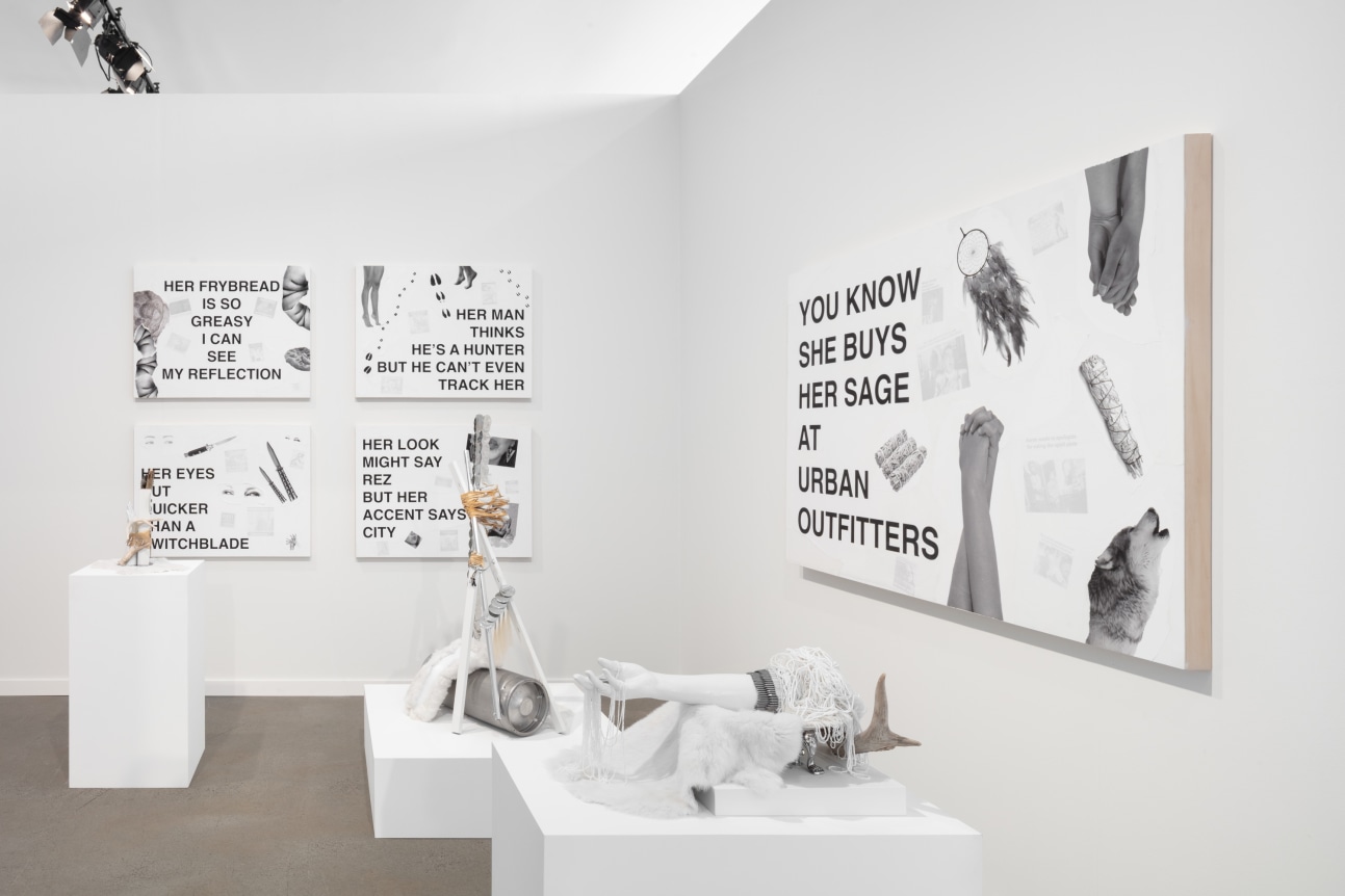 This is an image of Tilton Gallery's booth at Independent New York 2024 featuring the work of Anna Tsouhlarakis.