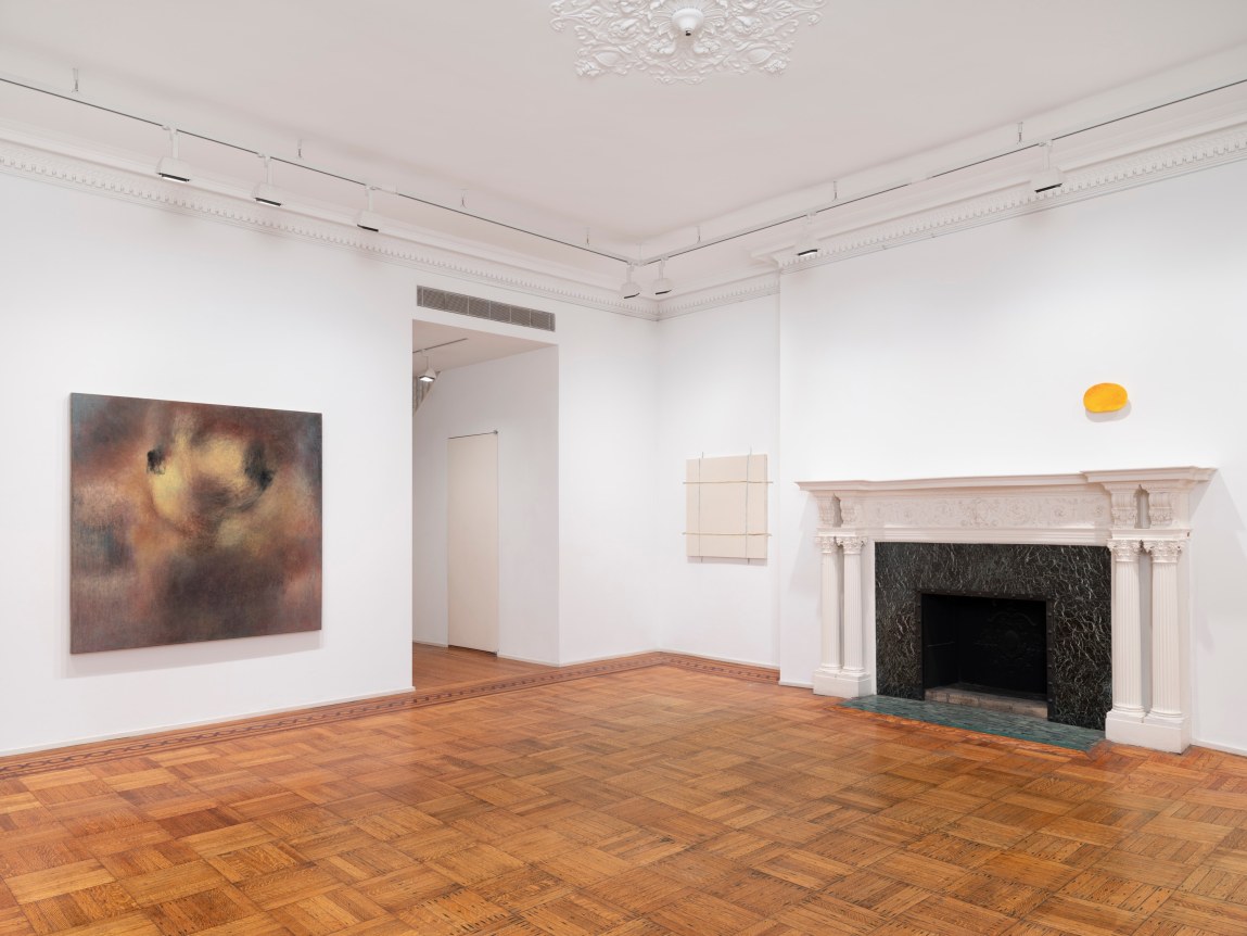 This is an image of an installation view of the Abstract group show on view at Tilton Gallery in 2025.