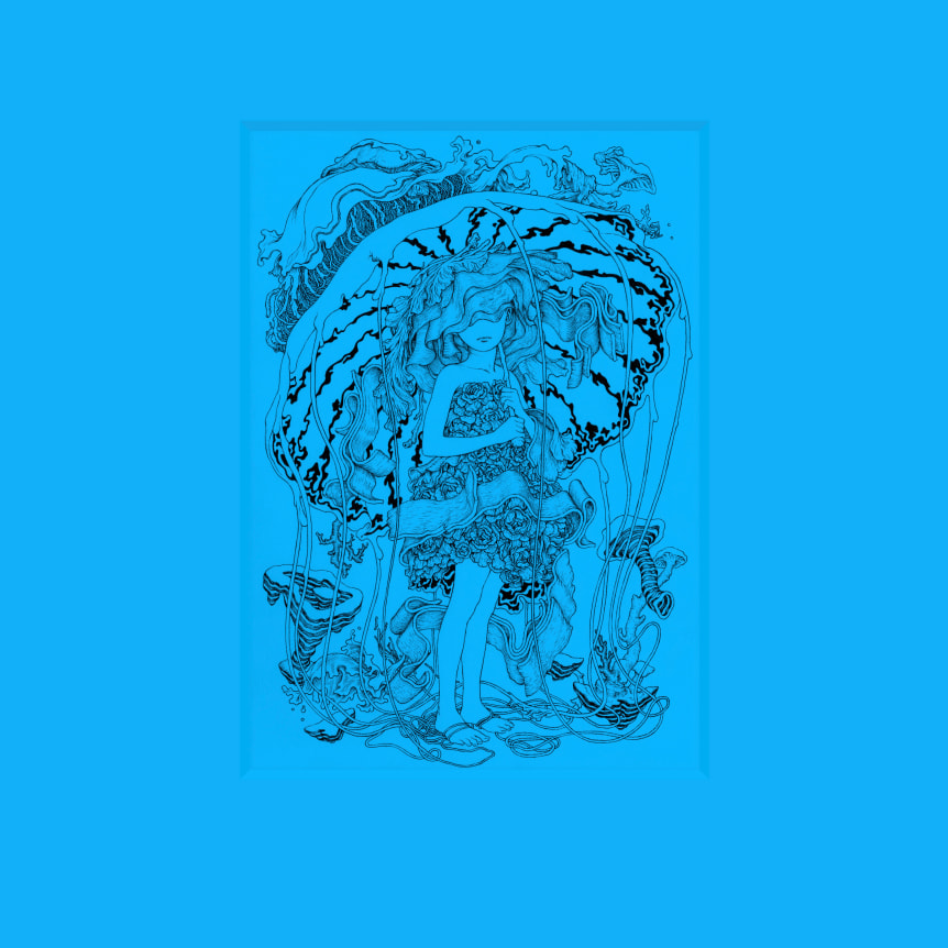 James Jean &quot;Jelly&quot;, 2012 Ink on printmaking paper and plexiglass 16 x 16 inches