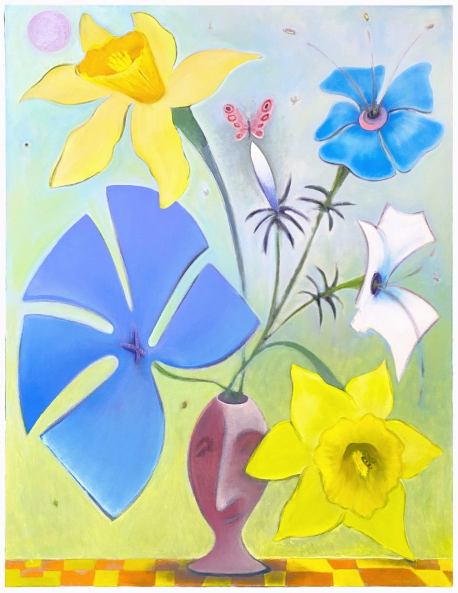 This is an image of a painting by Antone K&ouml;nst made in 2022 titled: Spring Flowers.