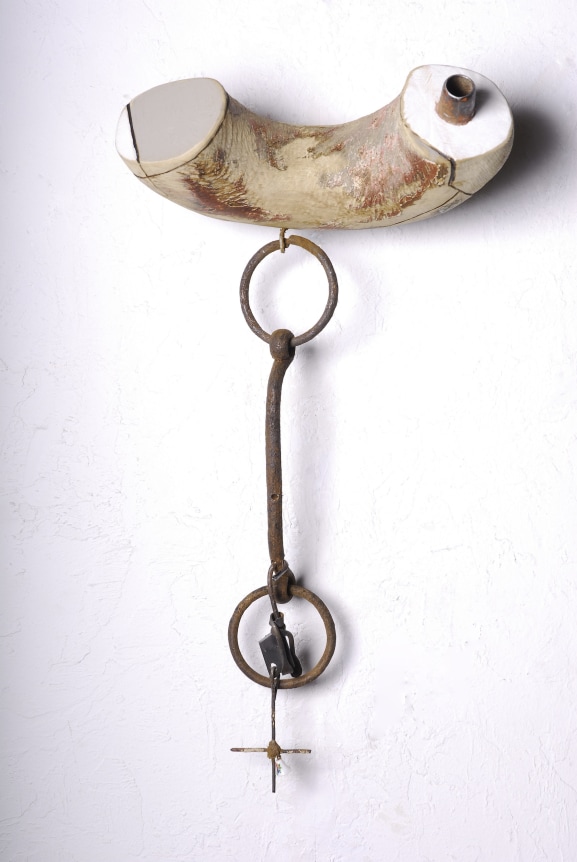 John Outterbridge Ritual Consoled, 2009 Mixed media 30 x 13 1/2 x 3 1/2 inches