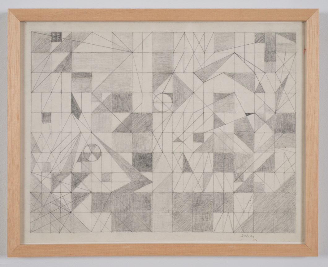 This is an image of an untitled work on paper made by Ruth Vollmer in 1977.