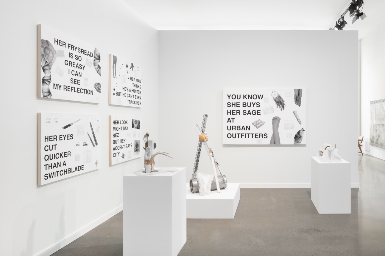 This is an image of Tilton Gallery's booth at Independent New York 2024 featuring the work of Anna Tsouhlarakis.