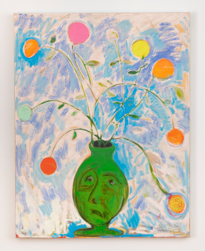 Antone Könst, "Vase Face", 2019, oil on canvas, 54 inches by 42 inches.