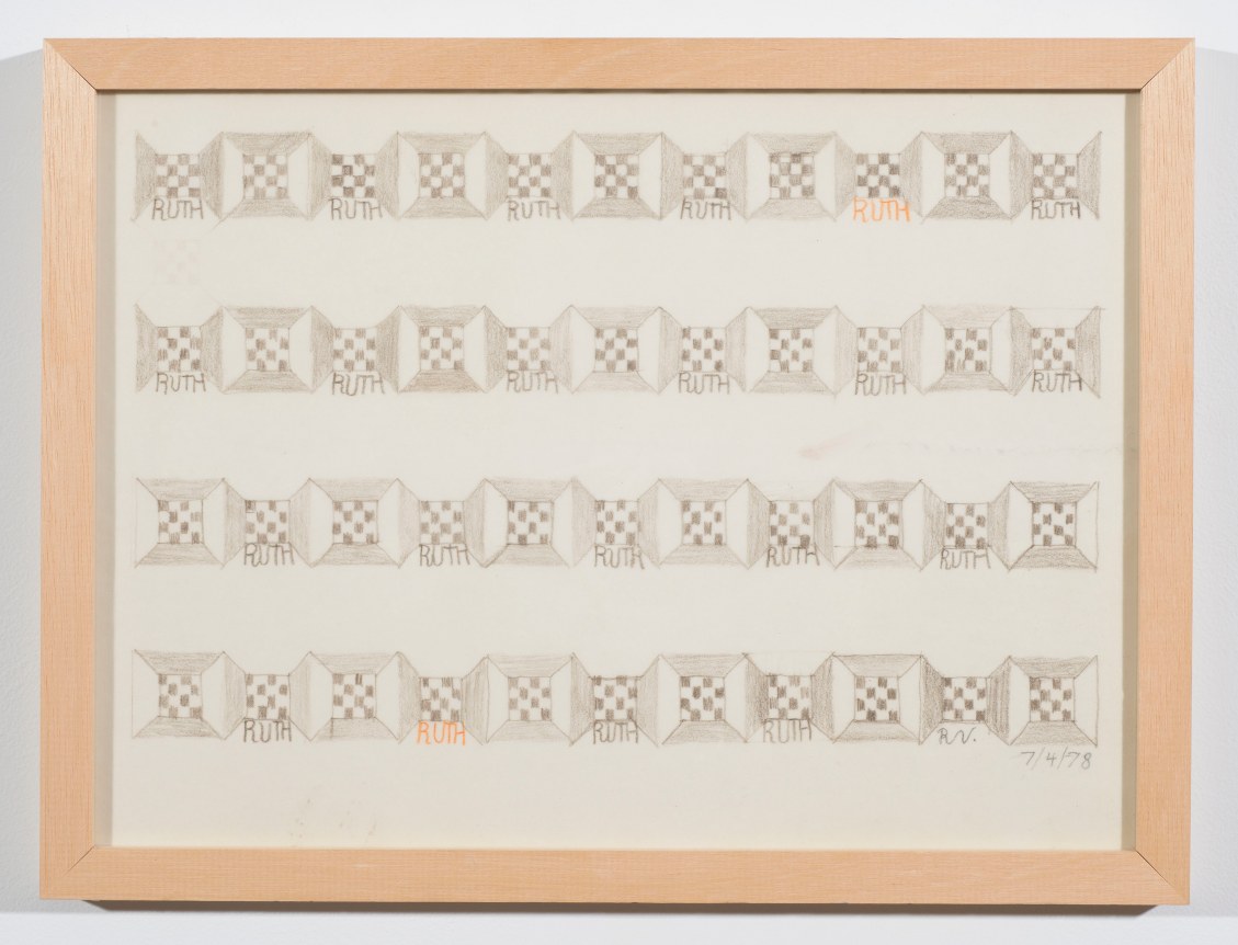 This is an image of a work on paper made by Ruth Vollmer in 1978 titled: 7/4/78.