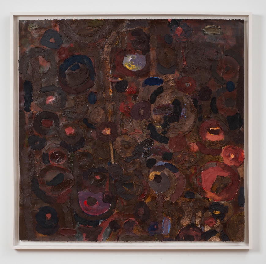 Kianja Strobert, "TBD", 2016, Acrylic and oil on paper, 38 1/2 by 38 inches