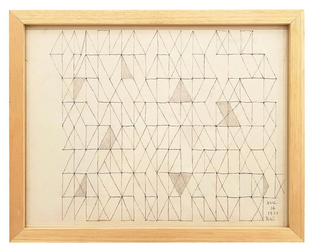 This is an untitled work on paper made by Ruth Vollmer in 1977.