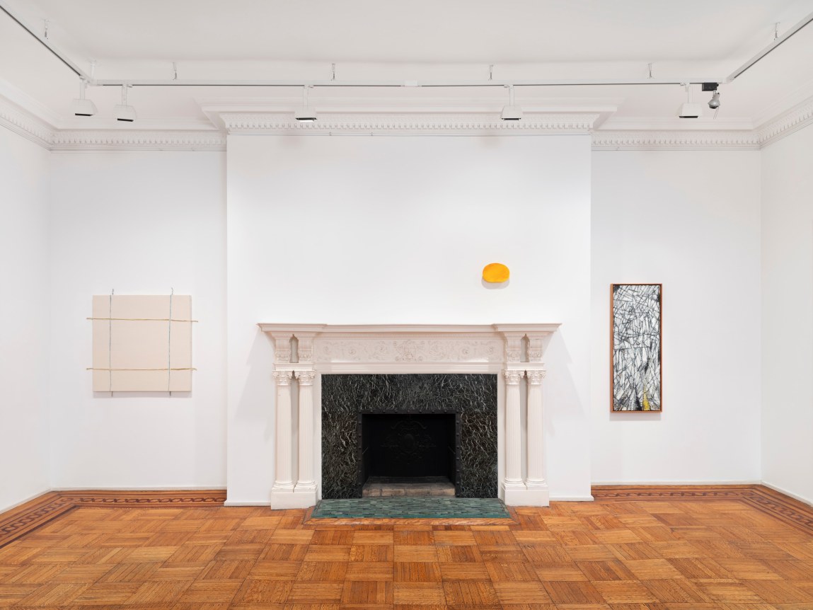 This is an image of an installation view of the Abstract group show on view at Tilton Gallery in 2025.