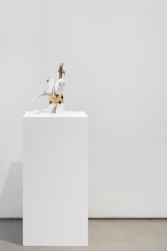 This is an image of Tilton Gallery's booth at Independent New York 2024 featuring the work of Anna Tsouhlarakis.