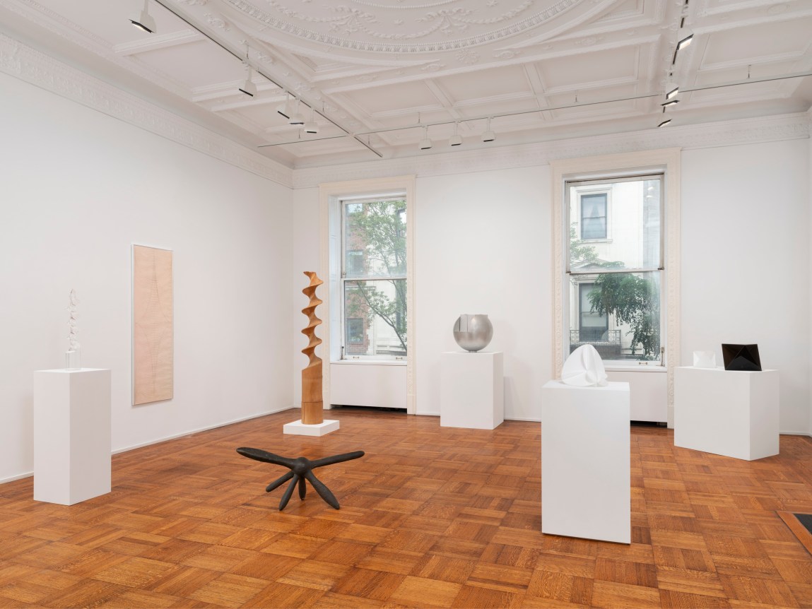 This is an installation view of the Ruth Vollmer exhibition at Tilton Gallery in 2025.
