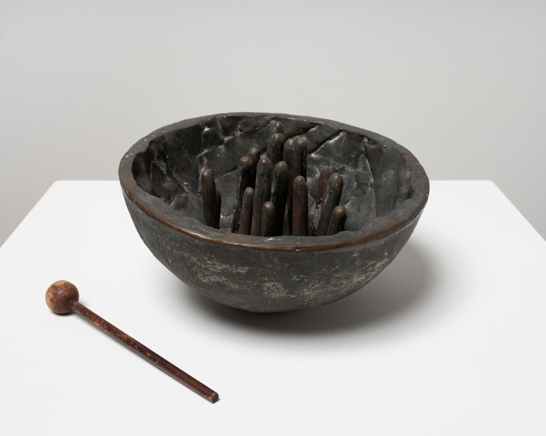 This is an image of a bronze sculpture made by Ruth Vollmer in 1961 titled: Musical Forest.