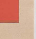 Marsha Cottrell Untitled (Coral red with blue and green lines), 2025 Archival pigment-based ink on digital ground on paper, unique Framed Dimensions: 22 3/8 x 17 3/8 x 1 3/8 inches 56.8 x 44.1 x 3.5 cm Paper Dimensions: 20 x 15 inches 50.8 x 38.1 cm