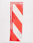 Barbara Stauffacher Solomon STRIPES, 2023 ​Colored pencil, graphite, ink, whiteout, rubber cement, paper 11 x 8.5 inches 28 x 21.6 cm