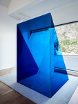 Larry Bell Mill Valley Study, 2023 Laminated glass Overall dimensions variable with installation Overall Dimensions: 72 x 48 x 72 inches (182.9 x 121.9 x 182.9 cm)