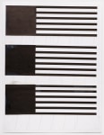 Barbara Stauffacher Solomon STRIPES, 2023 ​Colored pencil, graphite, ink, whiteout, rubber cement, paper 11 x 8.5 inches 28 x 21.6 cm