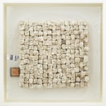 Leonardo Drew Number 120SD, 2022 Cotton, aluminum and wood on paper Framed Dimensions: 38 x 38 x 8 inches 96.5 x 96.5 x 20.3 cm