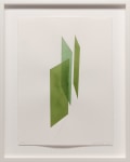 Kate Shepherd Greens, Three Planes, #75, 2022 Watercolor on Arches paper Framed Dimensions: 18 7/8 x 15 1/8 x 1 1/2 inches 47.9 x 38.4 x 3.8 cm