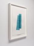 Kate Shepherd Turquoise, Leaning Planks, #59, 2022 Watercolor on Arches paper Framed Dimensions: 18 7/8 x 15 1/8 x 1 1/2 inches 47.9 x 38.4 x 3.8 cm