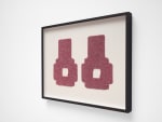 Tony Feher Gay Pair #1, 2003 Signed on verso Glitter and spray adhesive on unfolded boxes Diptych Framed Dimensions: 21 1/4 x 16 3/4 inches 42.5 x 54 cm