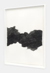 Jessie Henson Untitled, (Blue-Black Thread), 2018 Polyester and rayon thread on paper Framed Dimensions: 45 1/5 x 33 2/5 inches 114.8 x 84.8 cm