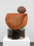 Jesse Schlesinger Lay down these words, Before your mind like rocks., 2025 Glazed ceramic, redwood (salvaged), and stone 27 x 14 x 19 inches 68.6 x 35.6 x 48.3 cm