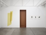 Kate Shepherd Wall painting 5, straw yellow planes folding back, 2023 Latex on wall, custom colors Dimensions variable Approximately 84 x 42 inches