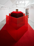 Larry Bell Pacific Red II, 2017 12 panels laminated glass Overall dimensions variable with installation