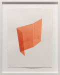 Kate Shepherd Orange, Folding Wall, #78, 2023 Watercolor on Arches paper Framed Dimensions: 18 7/8 x 15 1/8 x 1 1/2 inches 47.9 x 38.4 x 3.8 cm